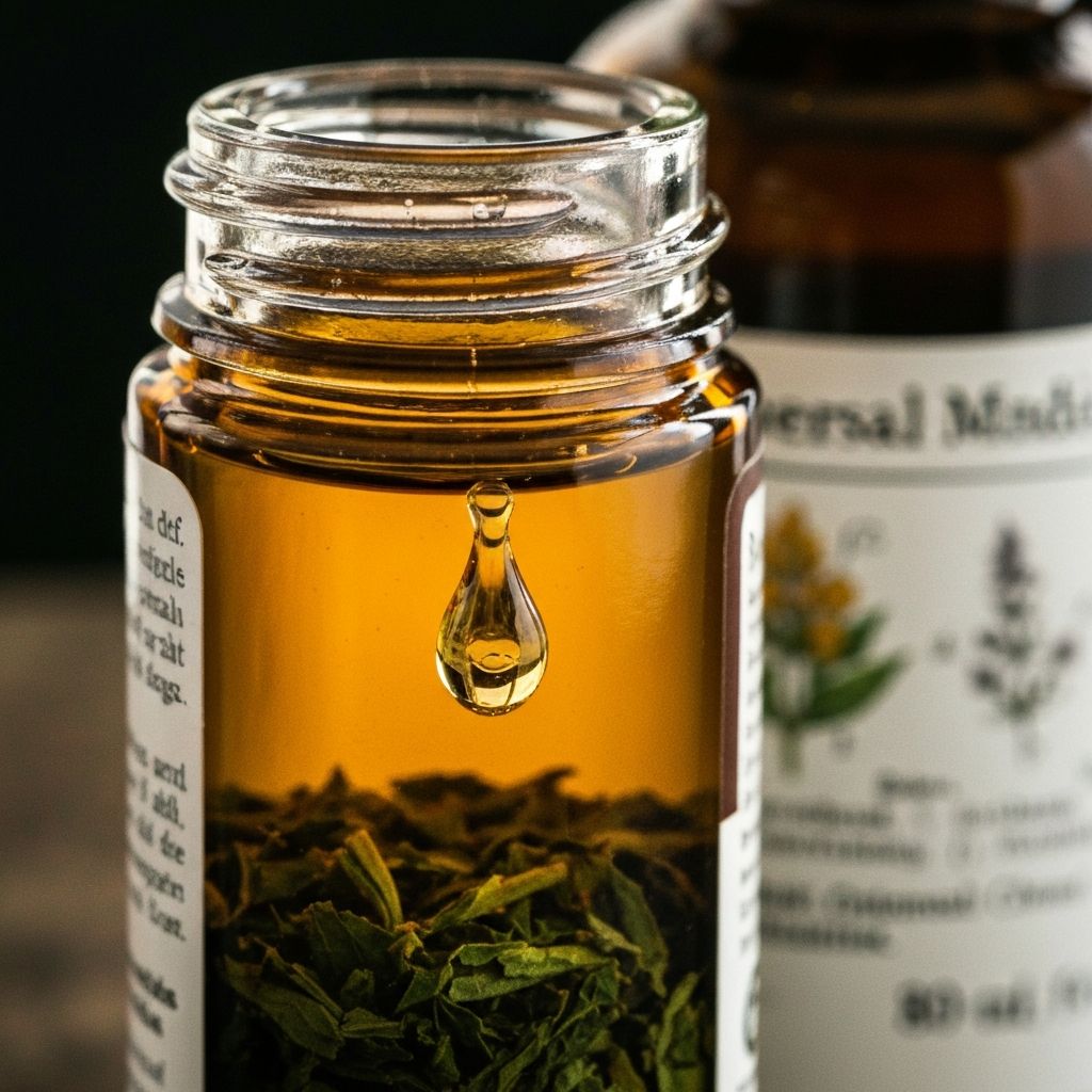 Botanical tincture with dropper